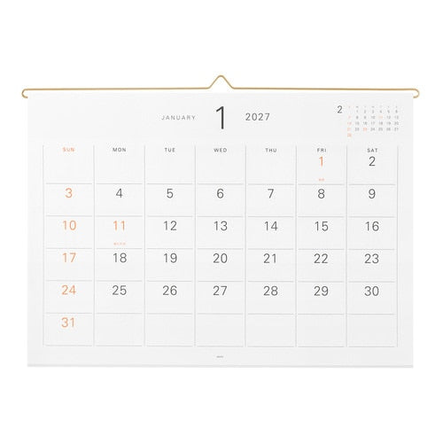 Hanger Calendar 2027 / MIDORI