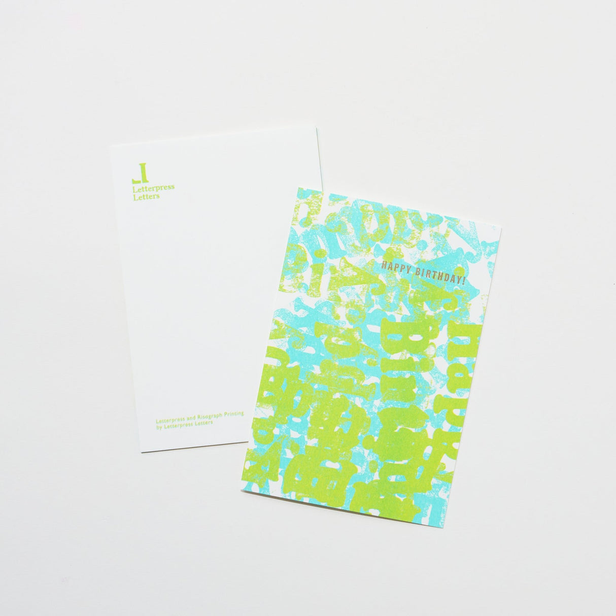 Happy Birthday Letter Stamp Card / Letterpress Letters - bungu