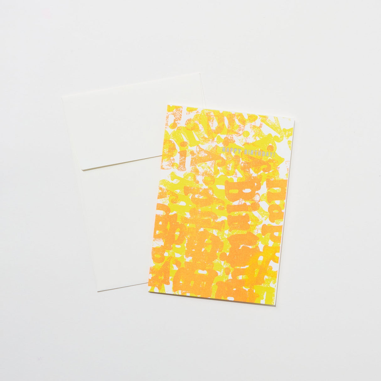 Happy Birthday Letter Stamp Card / Letterpress Letters - bungu