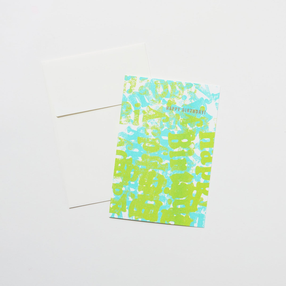 Happy Birthday Letter Stamp Card / Letterpress Letters - bungu