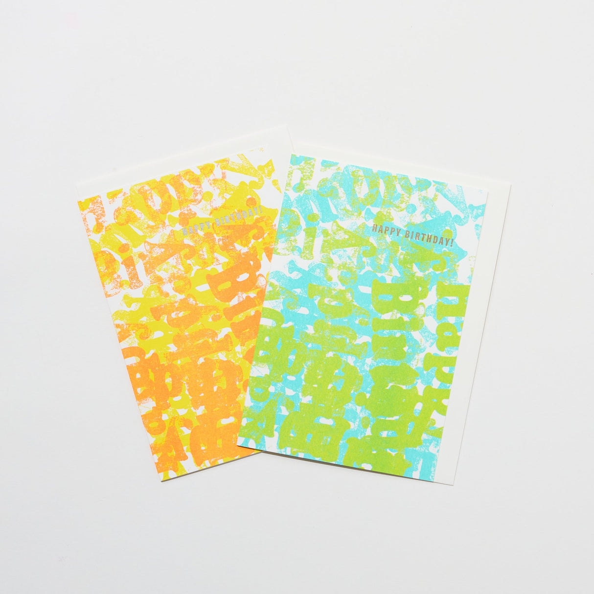 Happy Birthday Letter Stamp Card / Letterpress Letters - bungu