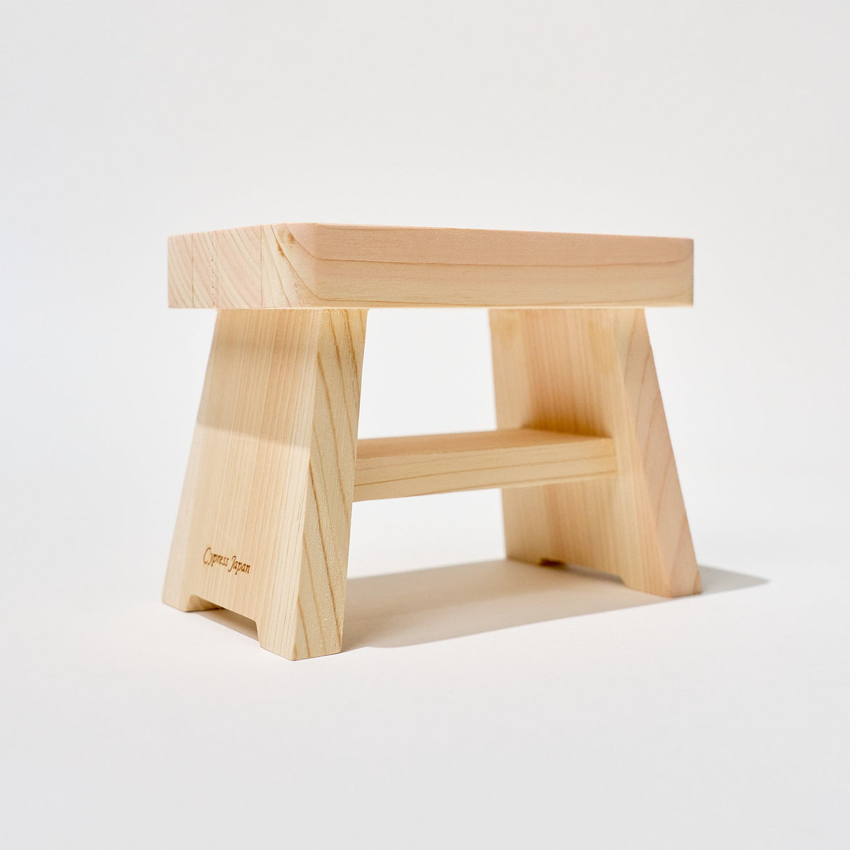 Hinoki Wood Mini Bath Chair Organizer / Cypress Japan - bungu