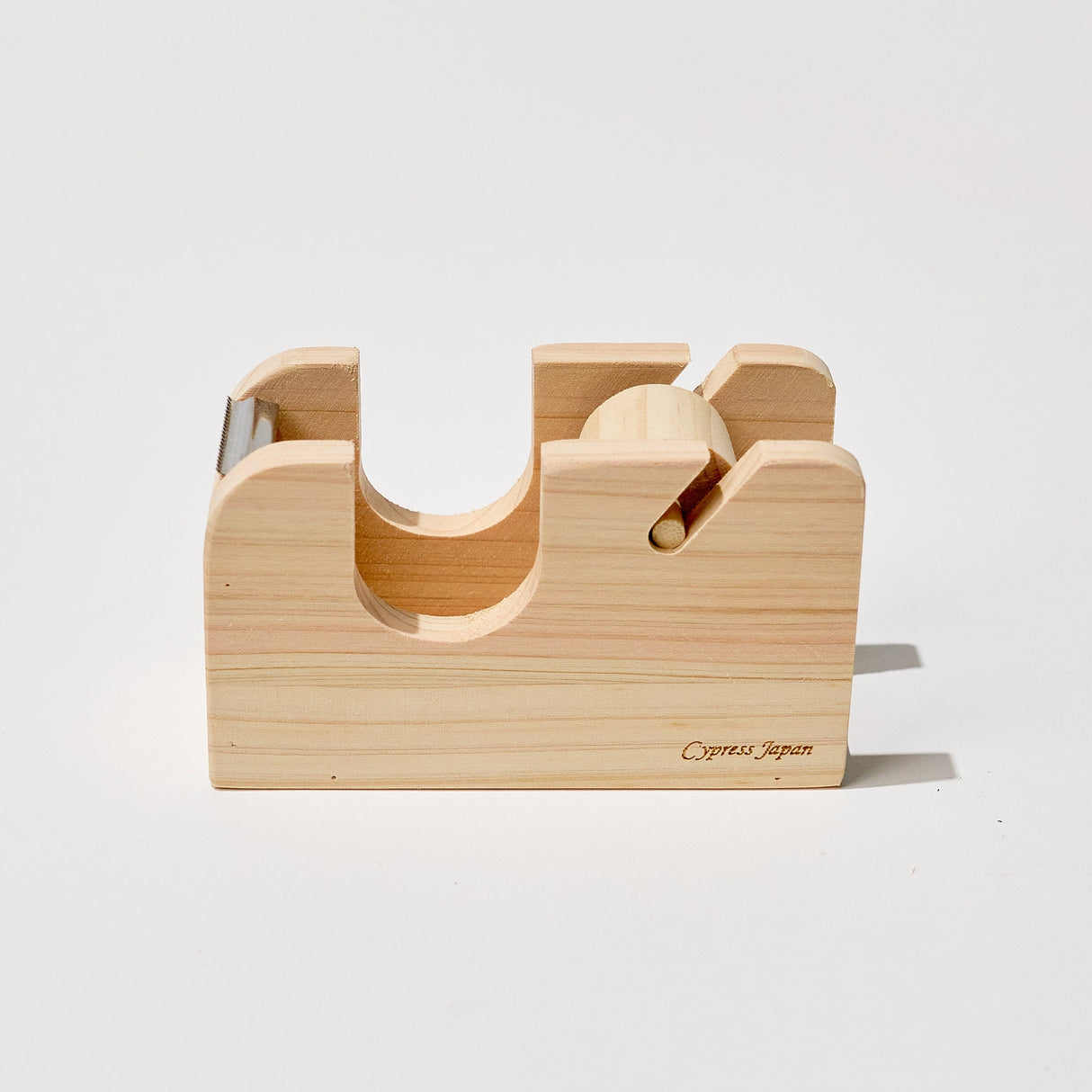 Hinoki Wood Tape Cutter / Cypress Japan - bungu
