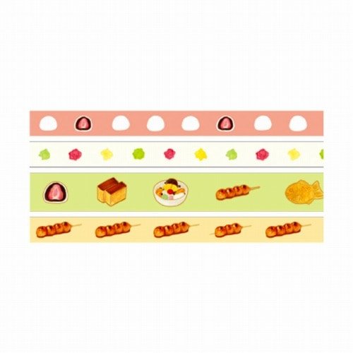 Hosomasu Narrow Masking Tape Set 5m Roll / RYU - RYU - bungu