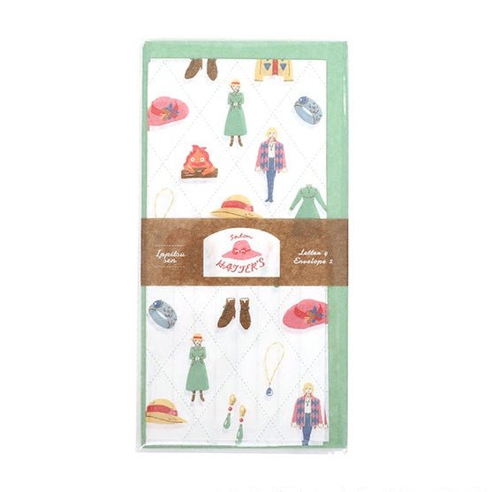 Howl's Moving Castle Hatter's Washi Paper Letter Set / Movic - bungu