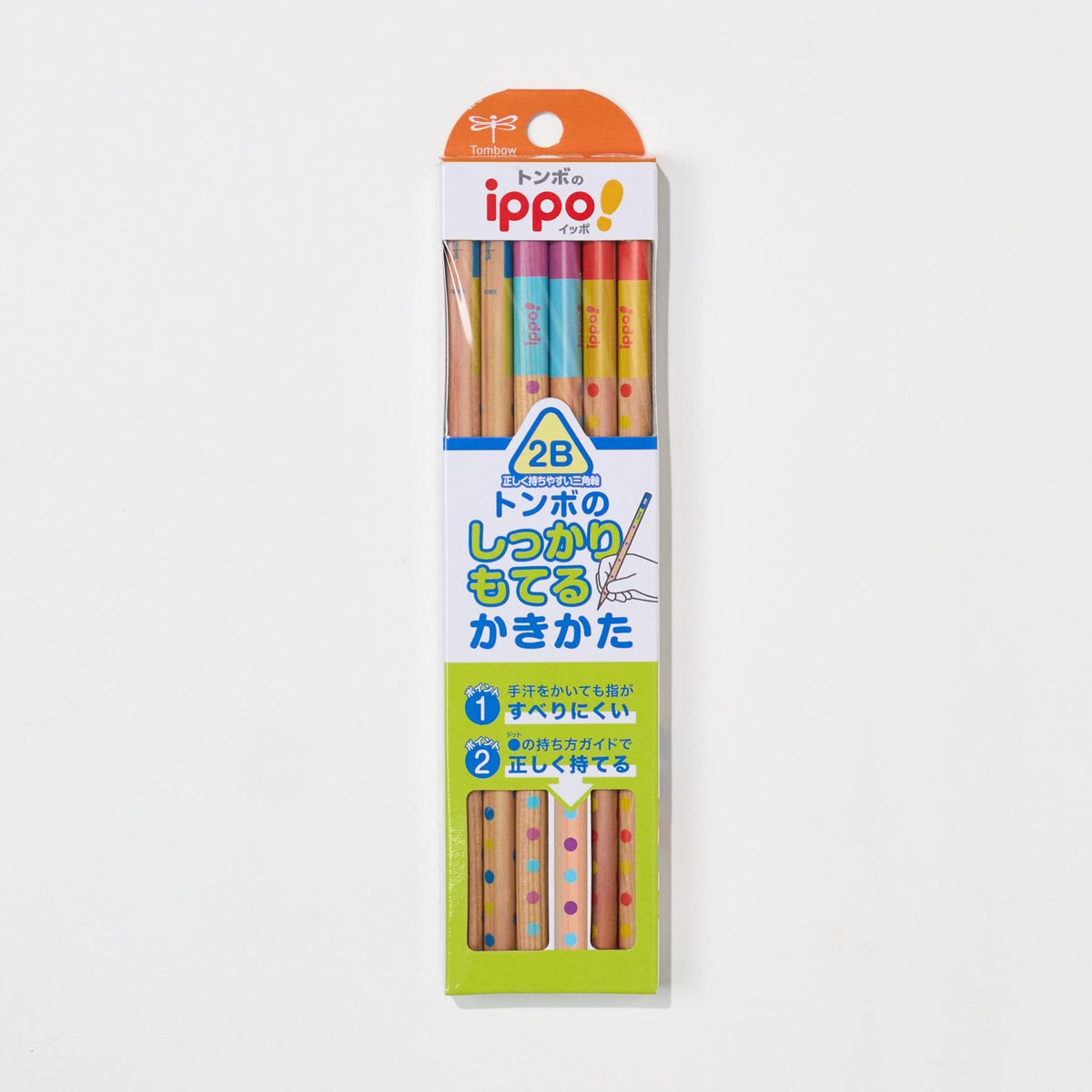 ippo! Grip Kakikata Writing Wooden Pencil 2B / Tombow - bungu