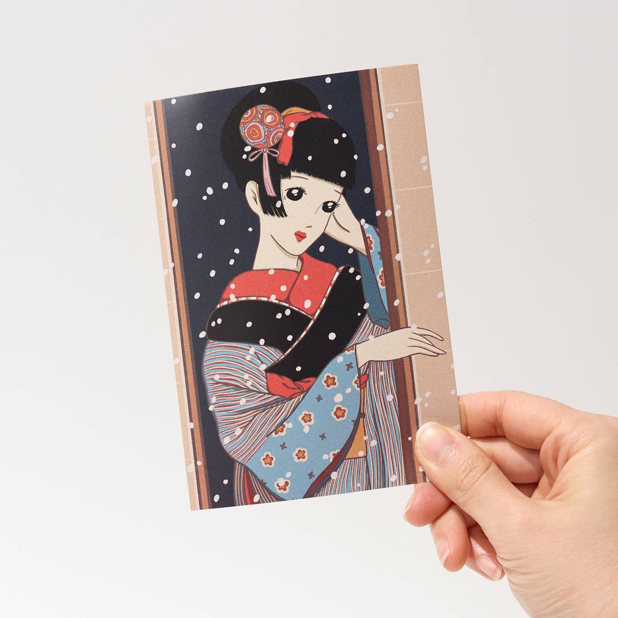 "It’s Snowing" Postcard by Narumi / bungu - bungu