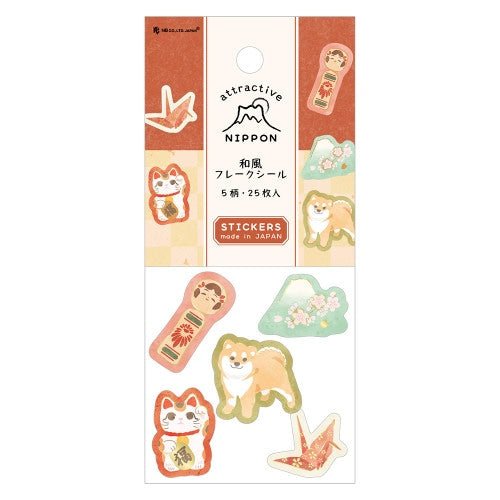 Japanese Gold Foil Flake Stickers / NB - bungu