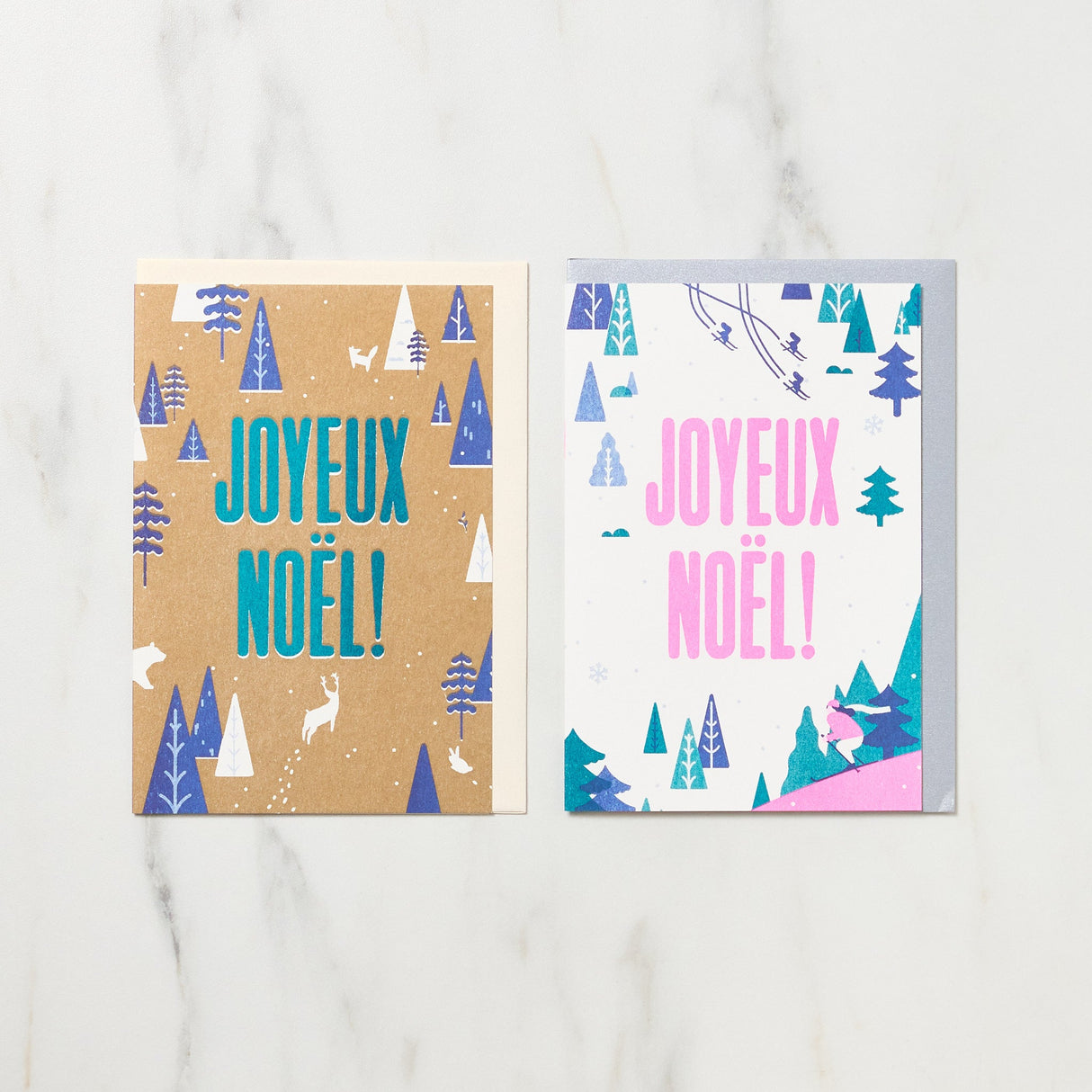 Joyeux Noël Christmas Cards / Letterpress Letters - bungu