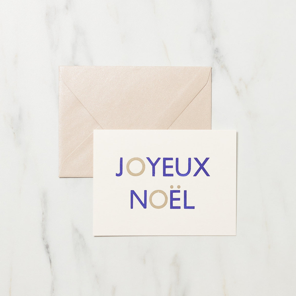 Joyeux Noël Typeface Christmas Card / Letterpress Letters - bungu