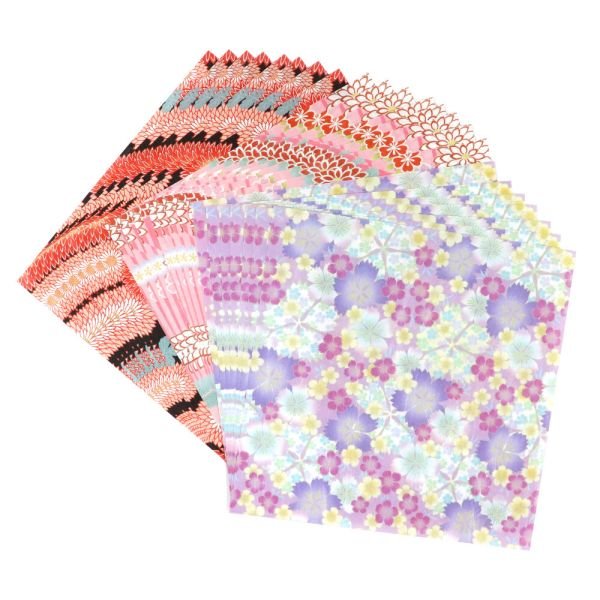 Kimono Beauty Flowers Washi Chiyogami Origami / Kamiiso - bungu