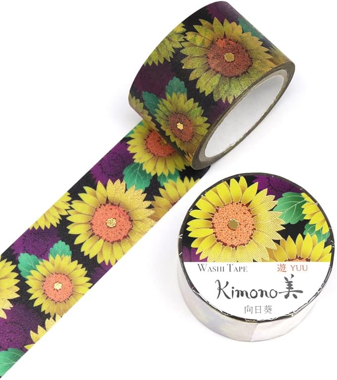 Kimono Beauty Sunflower Masking Tape / Kamiiso - bungu