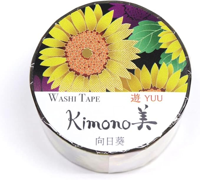 Kimono Beauty Sunflower Masking Tape / Kamiiso - bungu