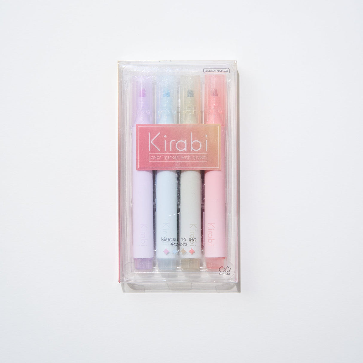 Kirabi Glitter Marker 4 Color Set / Sun - Star - bungu