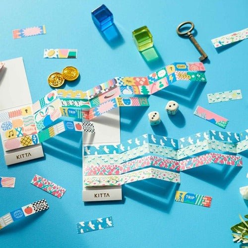 KITTA Accordion Fold Masking Tape Sticker / KING JIM - bungu