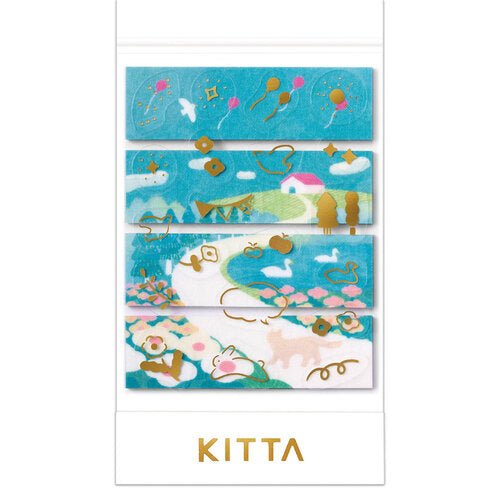 KITTA Collage Masking Tape Sticker / KING JIM - bungu