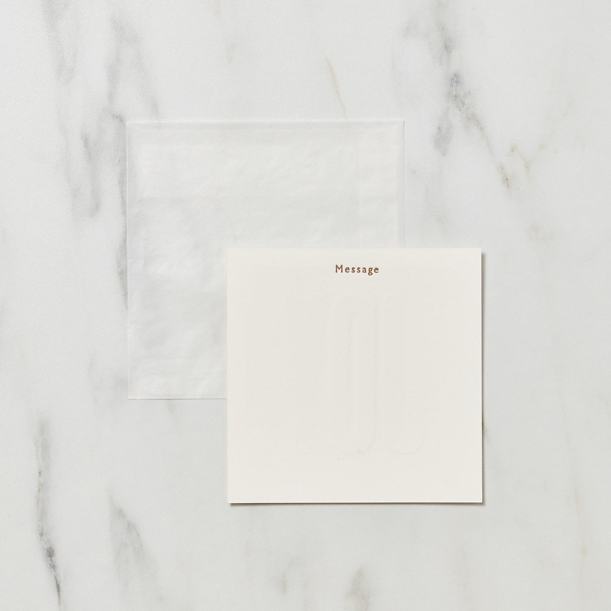 Letterpress "Joy" Square Christmas Card / Letterpress Letters - bungu