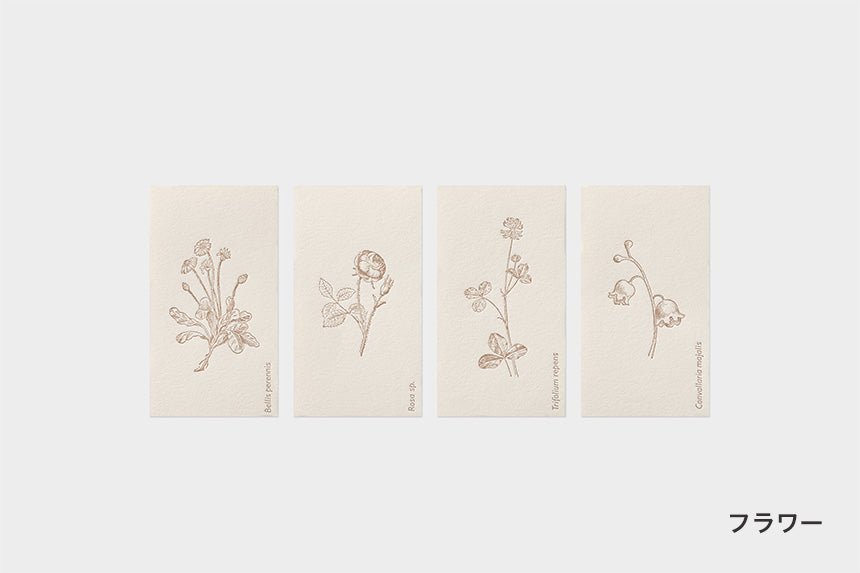 Letterpress Mini Message Cards / TOUCH & FLOW - bungu