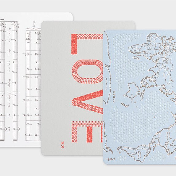 Letterpress Postcard / TOUCH & FLOW - bungu