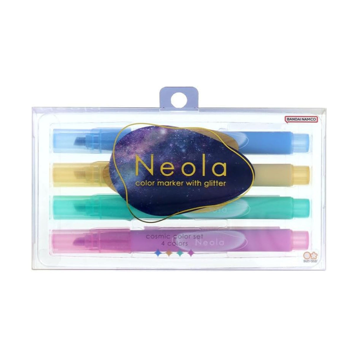 Neola Glitter Marker 4 Color Set / Sun-Star