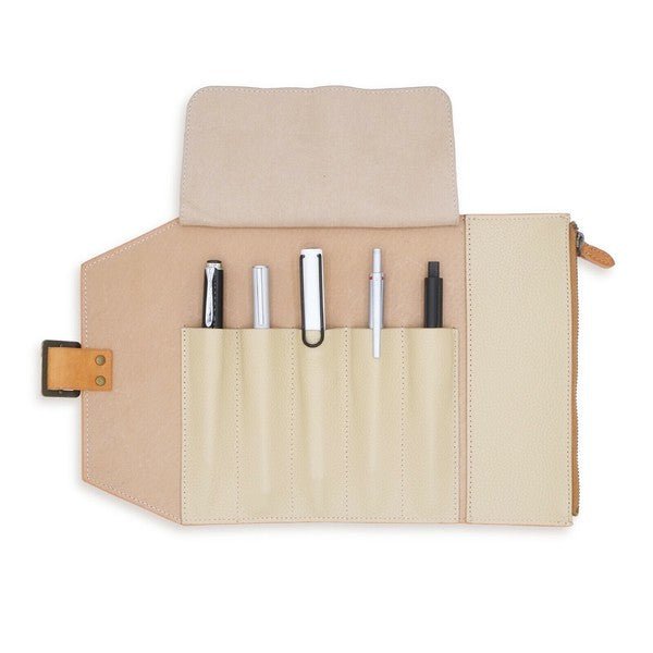 MAYA Leather Roll Pen Case / Luddite - bungu