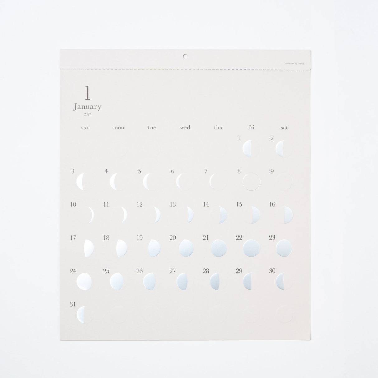 Michiru Moon Phase Wall Calendar 2027 / Replug - bungu