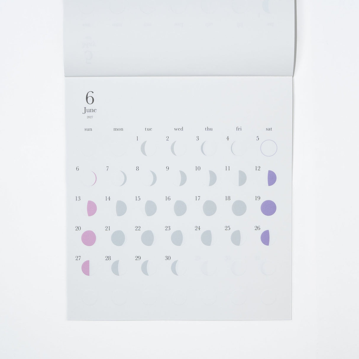 Michiru Moon Phase Wall Calendar 2027 / Replug - bungu