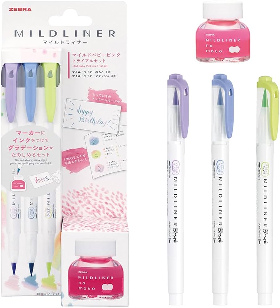 Mildliner no moto Set / Zebra - bungu