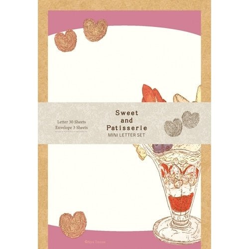 Mini Letter Set Mino Washi Sweets Aya Inoue Collection / Furukawashiko - bungu
