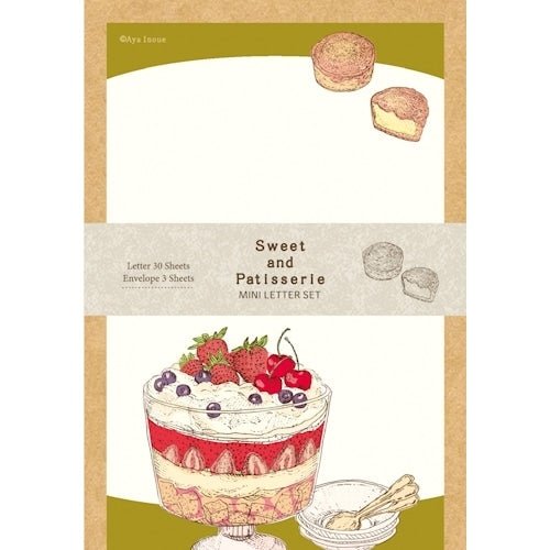 Mini Letter Set Mino Washi Sweets Aya Inoue Collection / Furukawashiko - bungu