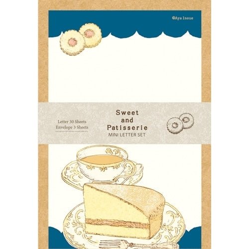 Mini Letter Set Mino Washi Sweets Aya Inoue Collection / Furukawashiko - bungu