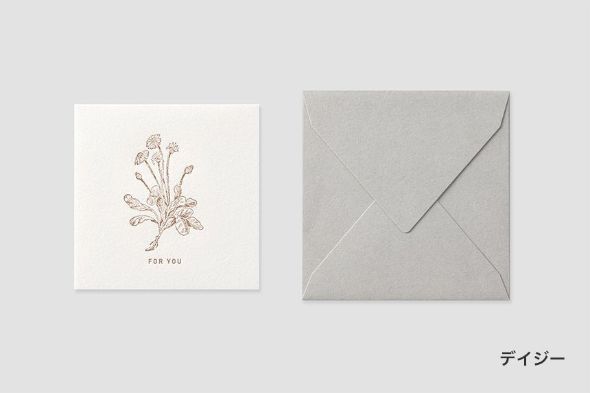 Mini Square Message Card with Envelope / TOUCH & FLOW - bungu