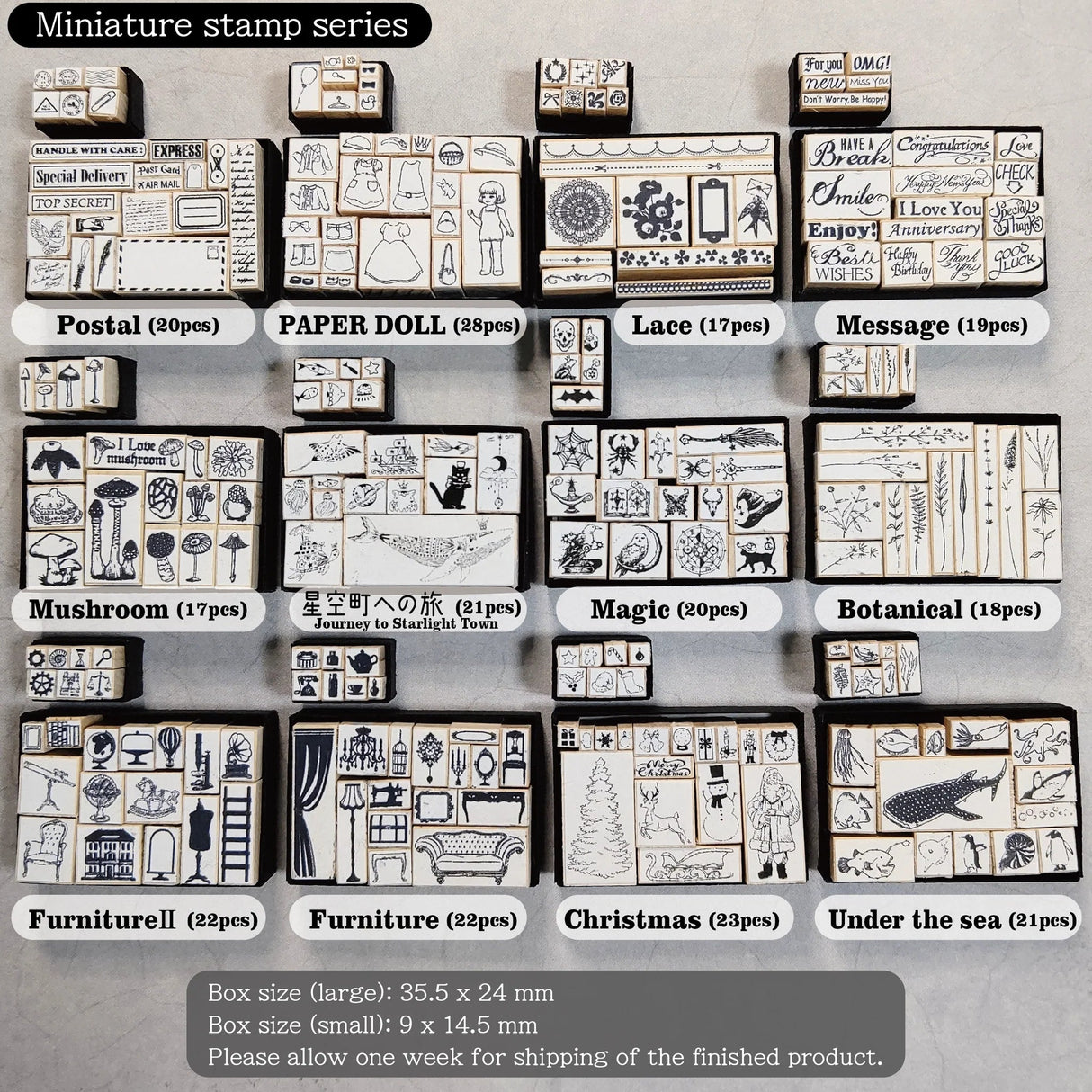 Miniature DIY Retro Stamp Kit / TOKYO NEEET - bungu