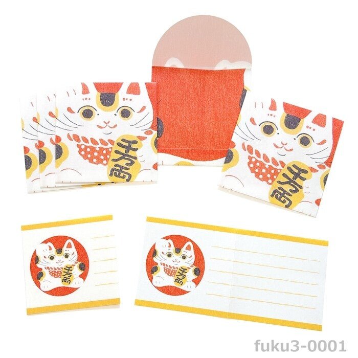 Mino Washi Mashikaku Pochibun Square Mini Letter Set / Furukawa Shiko - bungu
