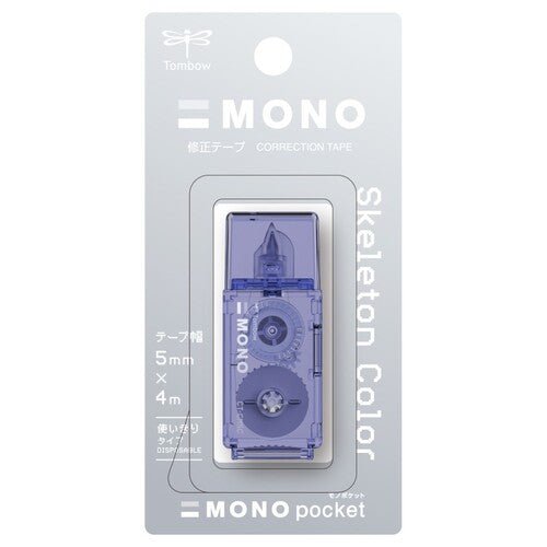 MONO Pocket Correction Tape Skeleton Color / Tombow - bungu
