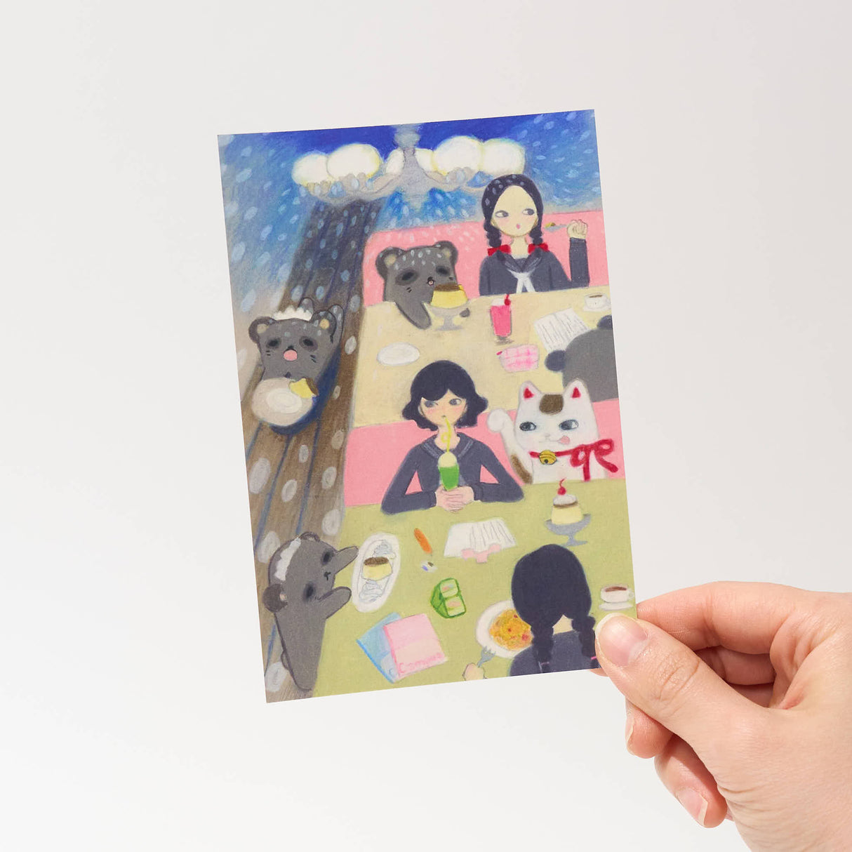 "More Pudding!" Postcard by Naomi / bungu - bungu