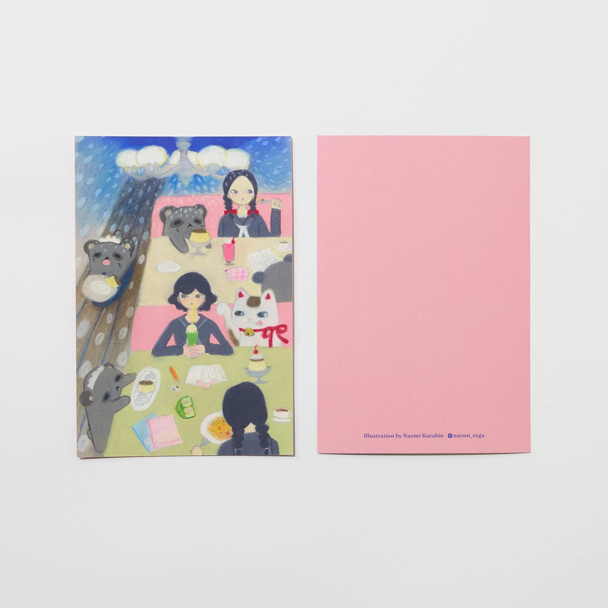 "More Pudding!" Postcard by Naomi / bungu - bungu