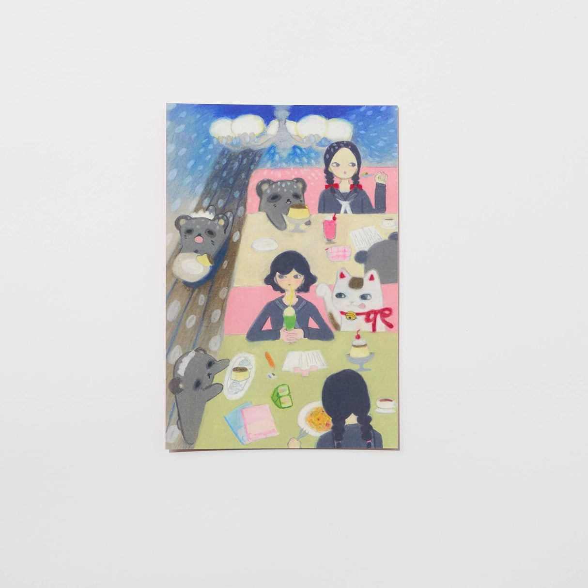 "More Pudding!" Postcard by Naomi / bungu - bungu