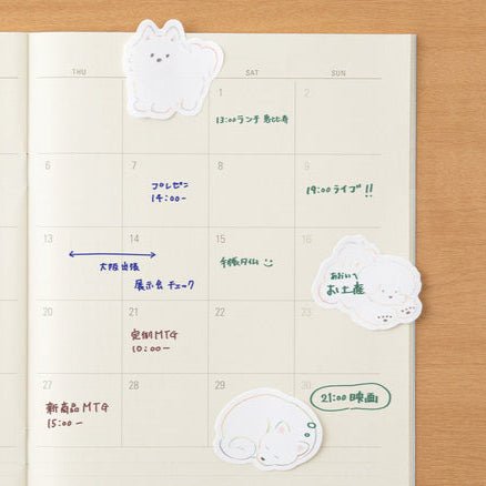 Natsumi Teraoka Dog Die - Cut Sticky Notes / Midori DESIGNPHIL - bungu