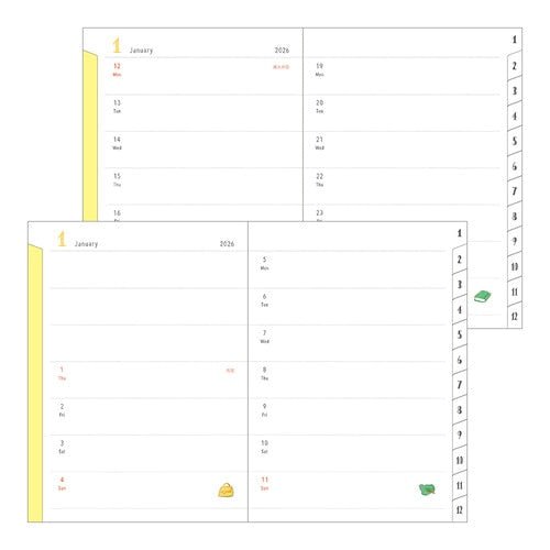 Natsumi Teraoka Puppy Pocket Diary 2026 / Midori DESIGNPHIL - bungu