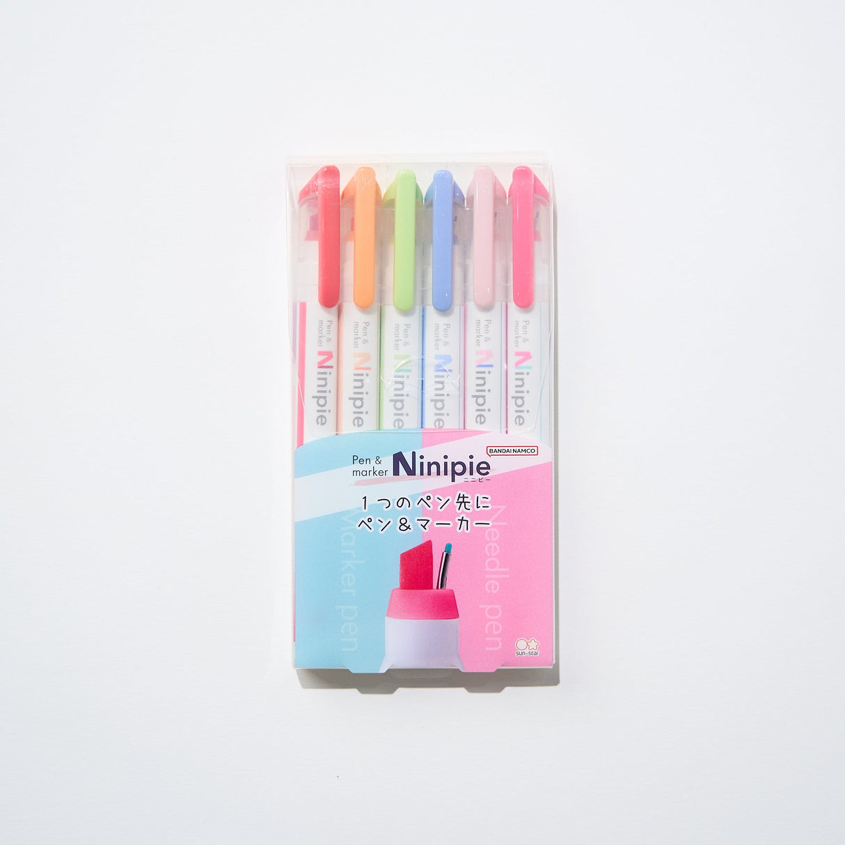 Ninipie Pen&Marker Highlighters 6 Color Set / Sun - Star - bungu