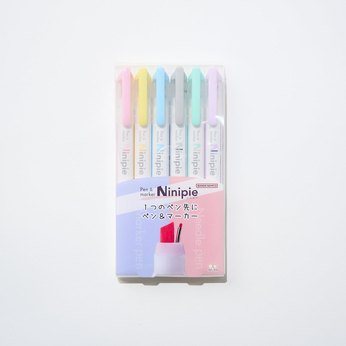 Ninipie Pen&Marker Highlighters 6 Color Set / Sun - Star - bungu