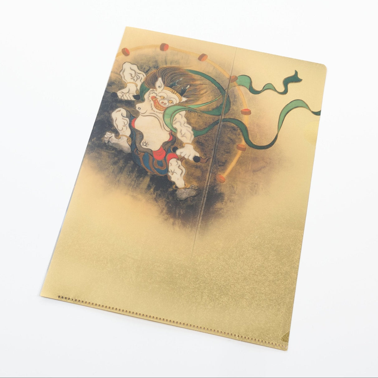 Ogata Korin Wind God and Thunder God Folding Screen Gold Leaf A4 Clear File / Benrido - bungu