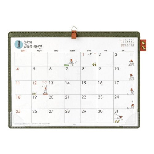 "Ojisan" A4 Desk Calendar 2026 / MIDORI - bungu