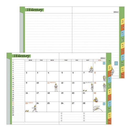 "Ojisan" Pocket Diary 2026 / Midori DESIGNPHIL - bungu