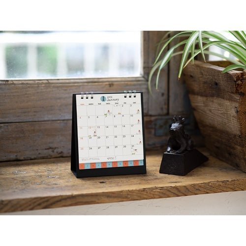 "Ojisan" Small Ring Desk Calendar 2026 / MIDORI - bungu