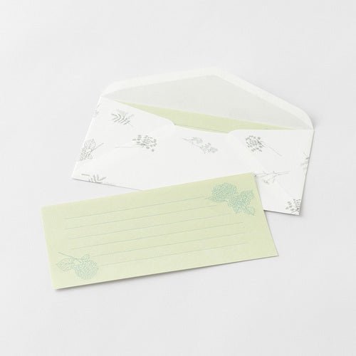One - Stroke Note with Envelope Flower Letter Set / Midori DESIGNPHIL - bungu