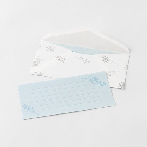 One - Stroke Note with Envelope Flower Letter Set / Midori DESIGNPHIL - bungu