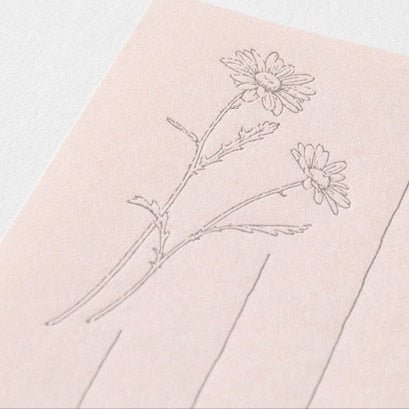One - Stroke Note with Envelope Flower Letter Set / Midori DESIGNPHIL - bungu