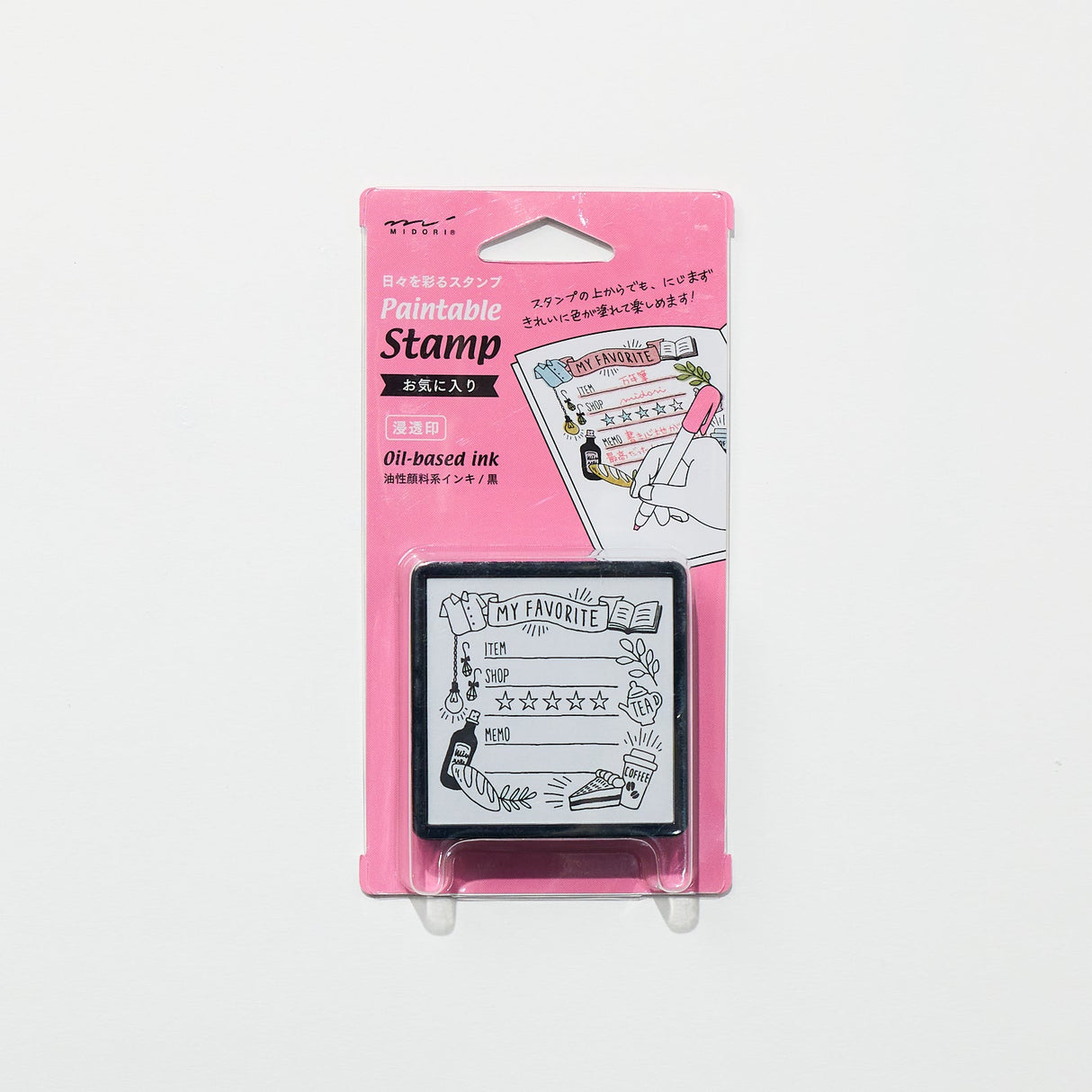 Paintable Stamp Self - Inking Rubber Stamp / Midori DESIGNPHIL - bungu